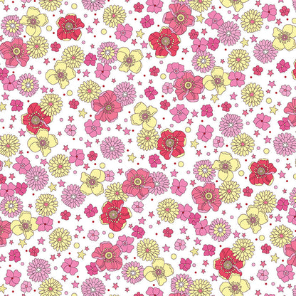 Pat Sloan Benartex Tiny Secrets Open Meadow 17146-20 Pink