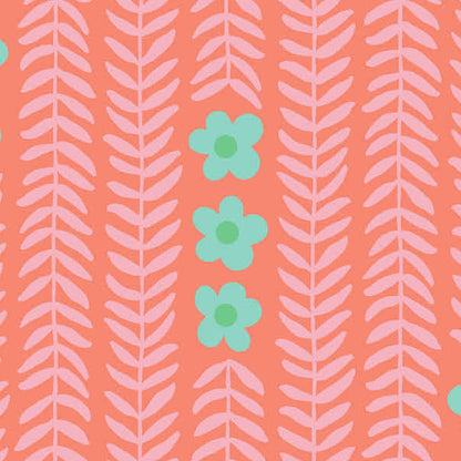 Patty Sloniger Andover Fabrics Moonlit Garden Garland A-512-O Coral