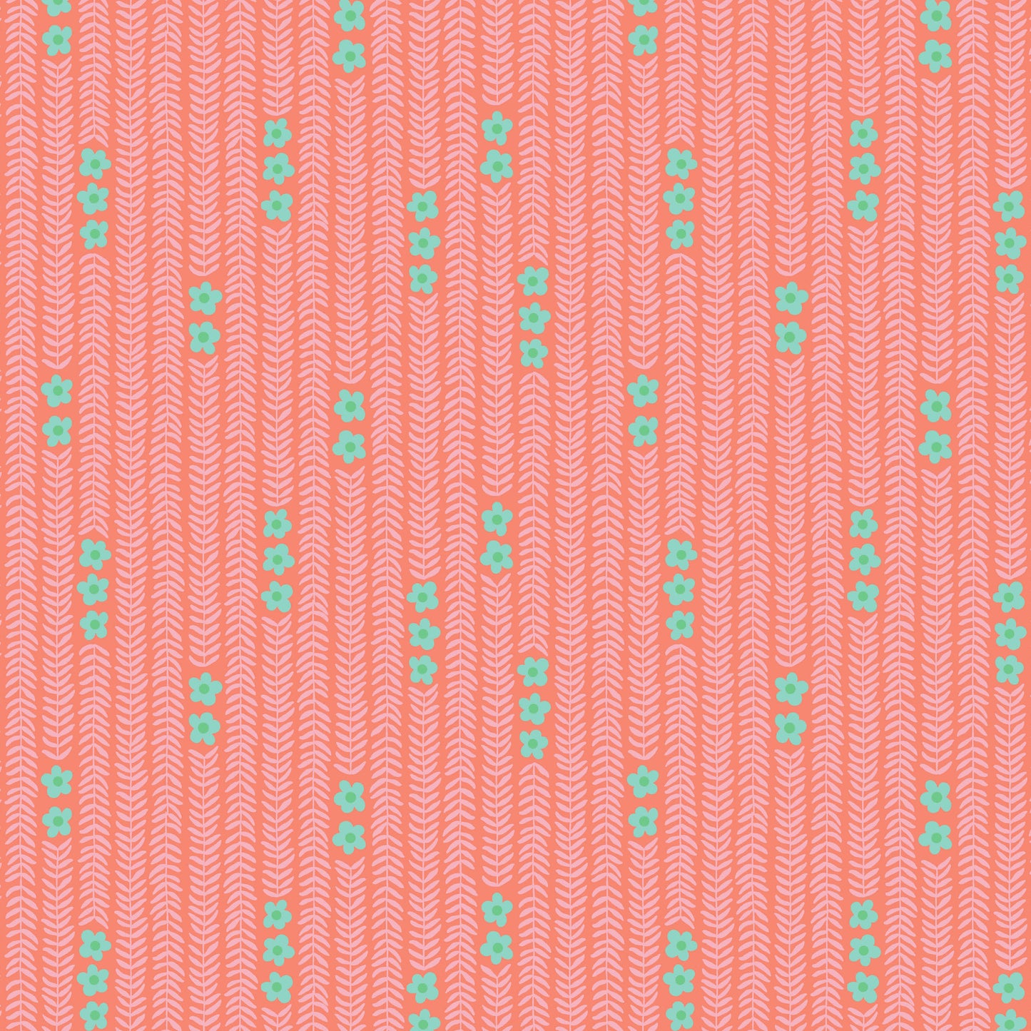 Patty Sloniger Andover Fabrics Moonlit Garden Garland A-512-O Coral