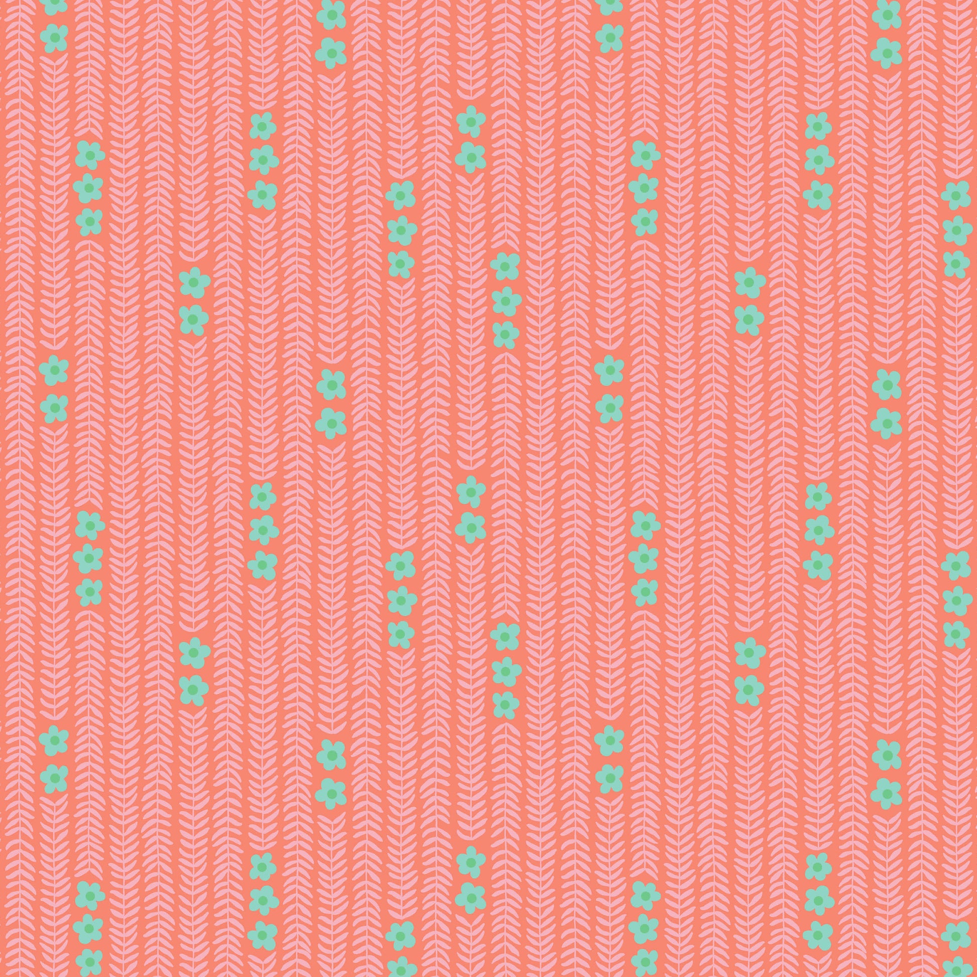 Patty Sloniger Andover Fabrics Moonlit Garden Garland A-512-O Coral