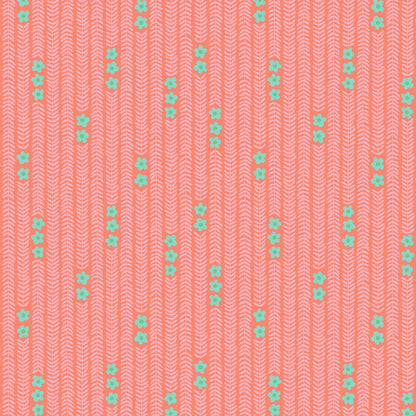 Patty Sloniger Andover Fabrics Moonlit Garden Garland A-512-O Coral