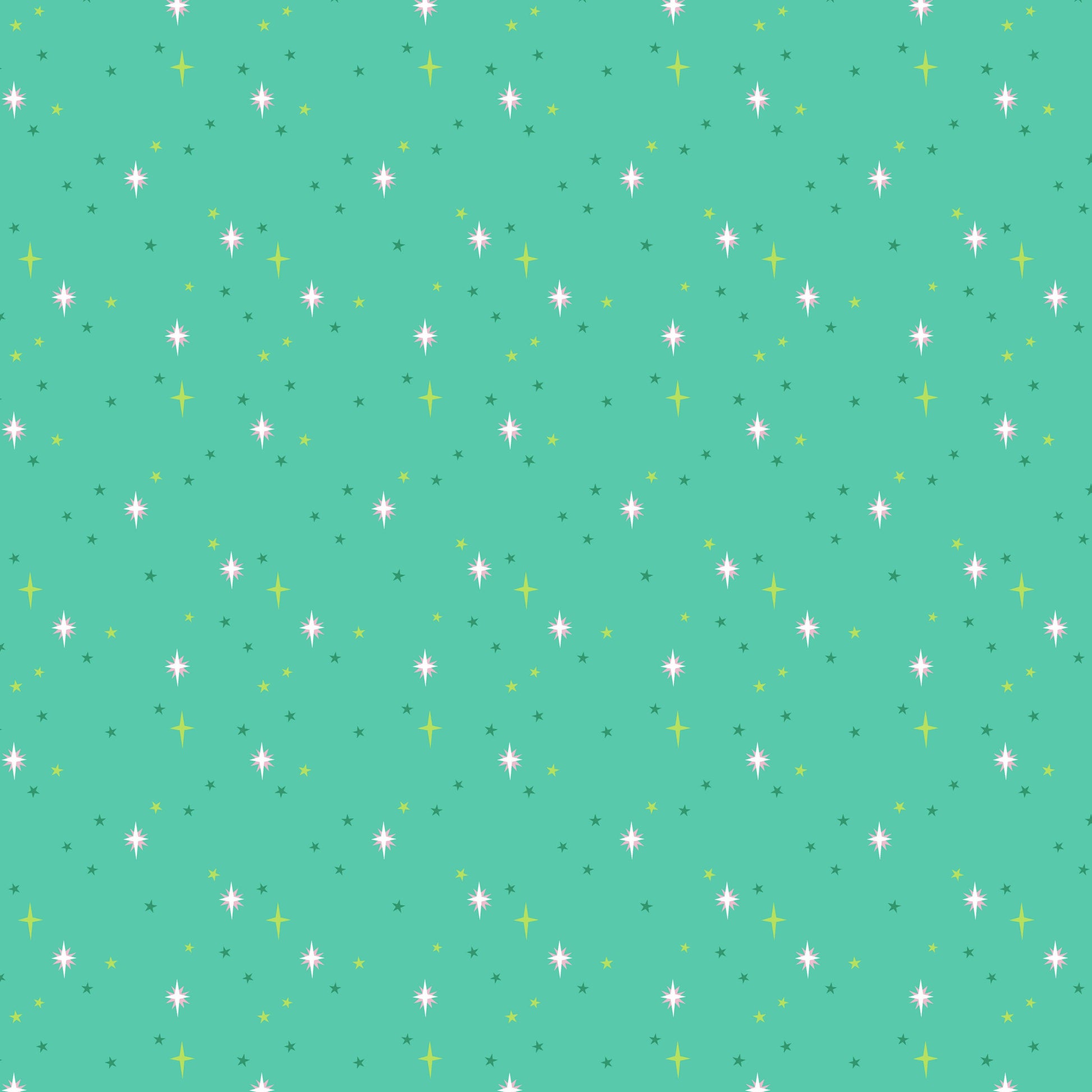 Patty Sloniger Andover Fabrics Moonlit Garden Starry Sky Peacock A-513-G