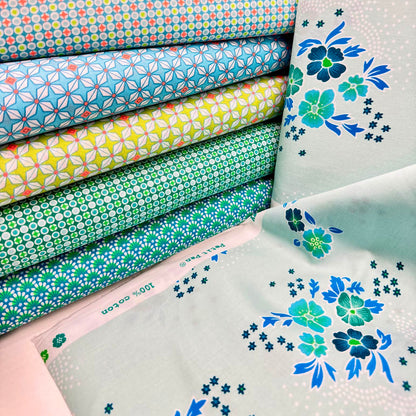 Petit Pan Fabrics Paris Folksy Opaline Blue