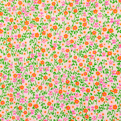 Petit Pan Fabrics Paris France Flower Power Pink