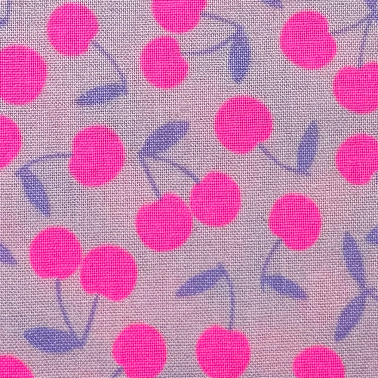 Pop Cherry Lavender Neon Pink Fabric Japanese Import