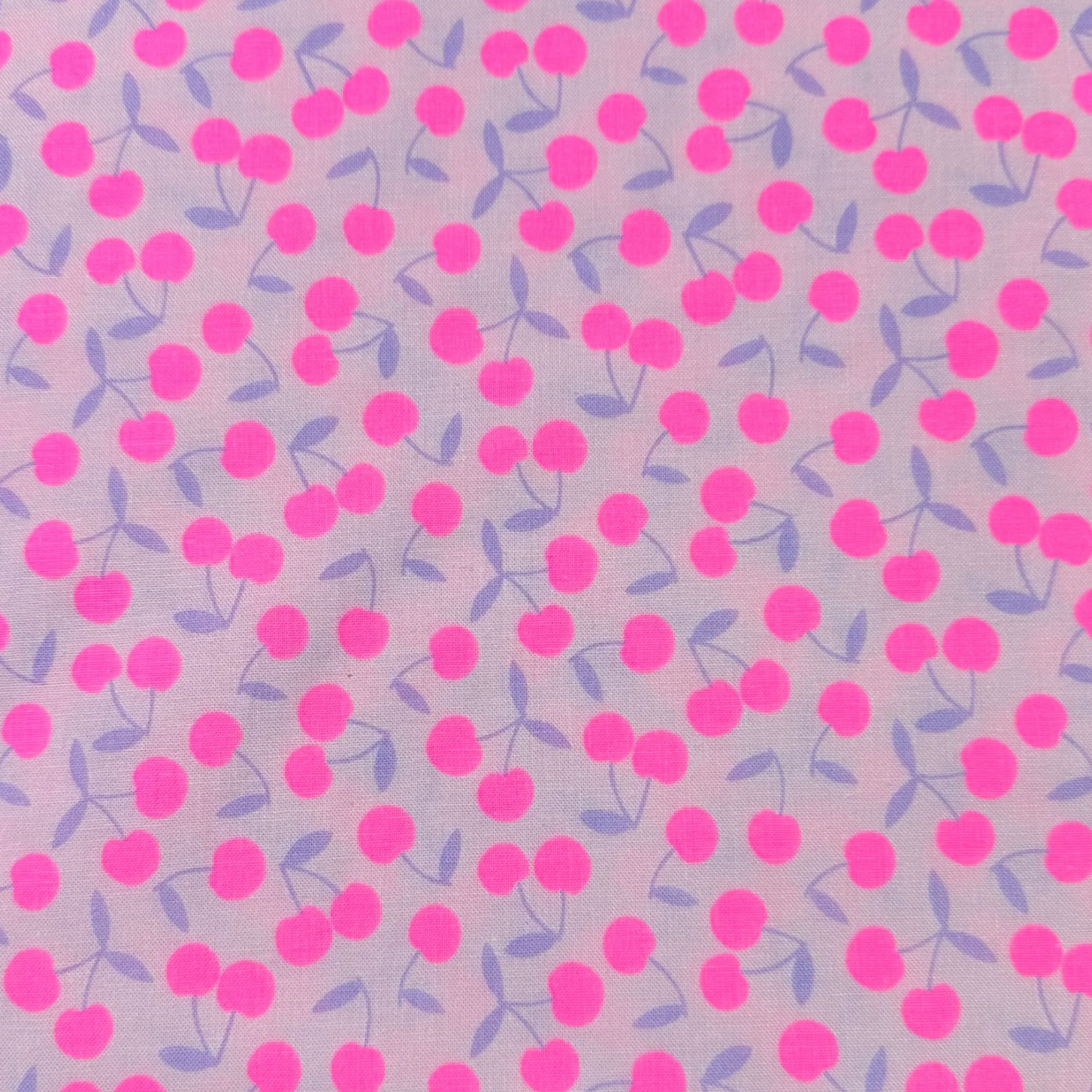 Pop Cherry Lavender Neon Pink Fabric Japanese Import