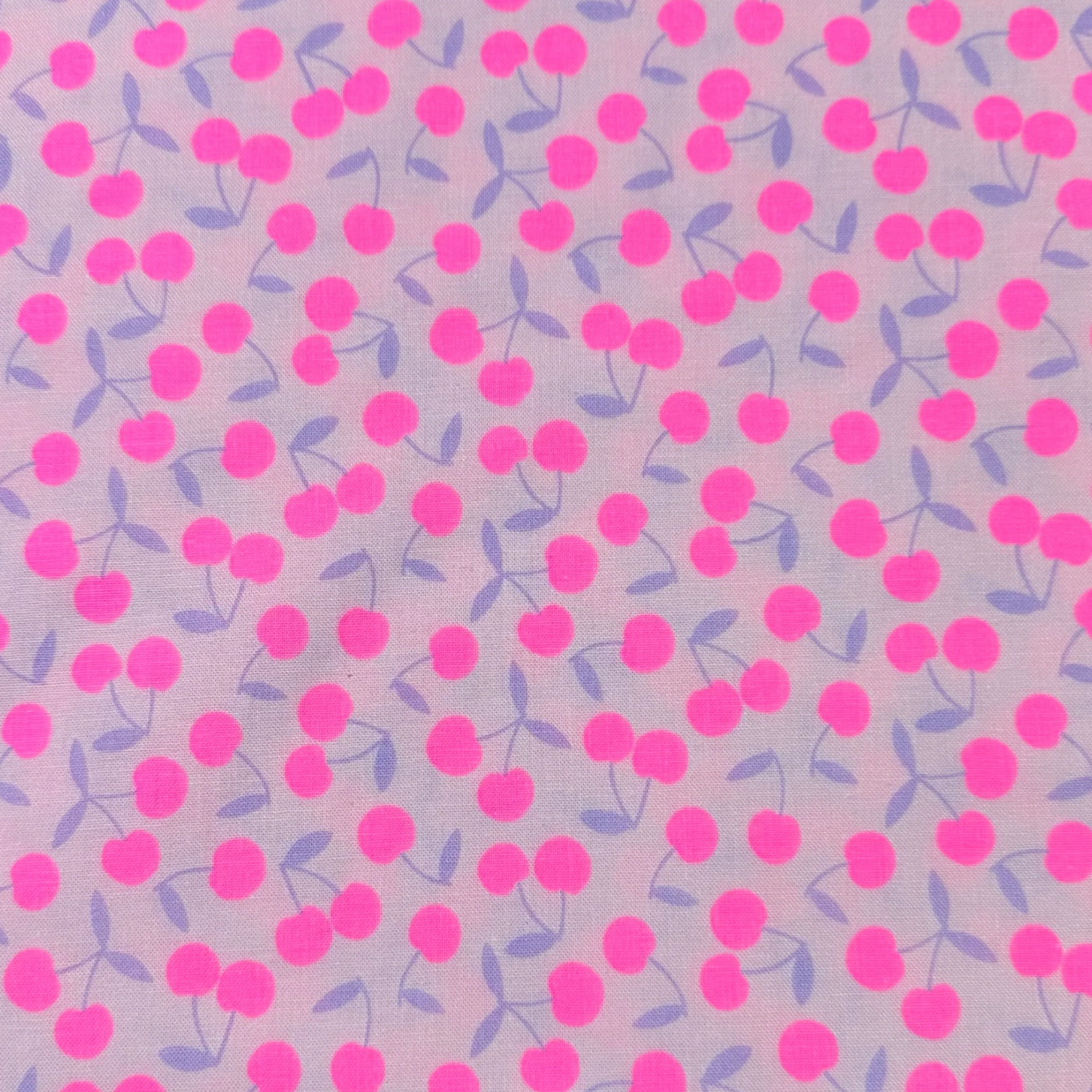 Pop Cherry Lavender Neon Pink Fabric Japanese Import