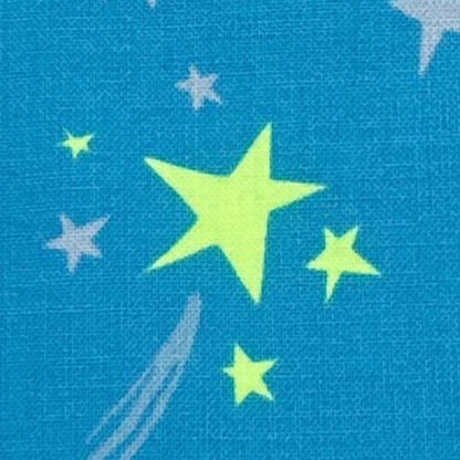 Pop Star Japanese Import Blue and Neon Yellow Fabric