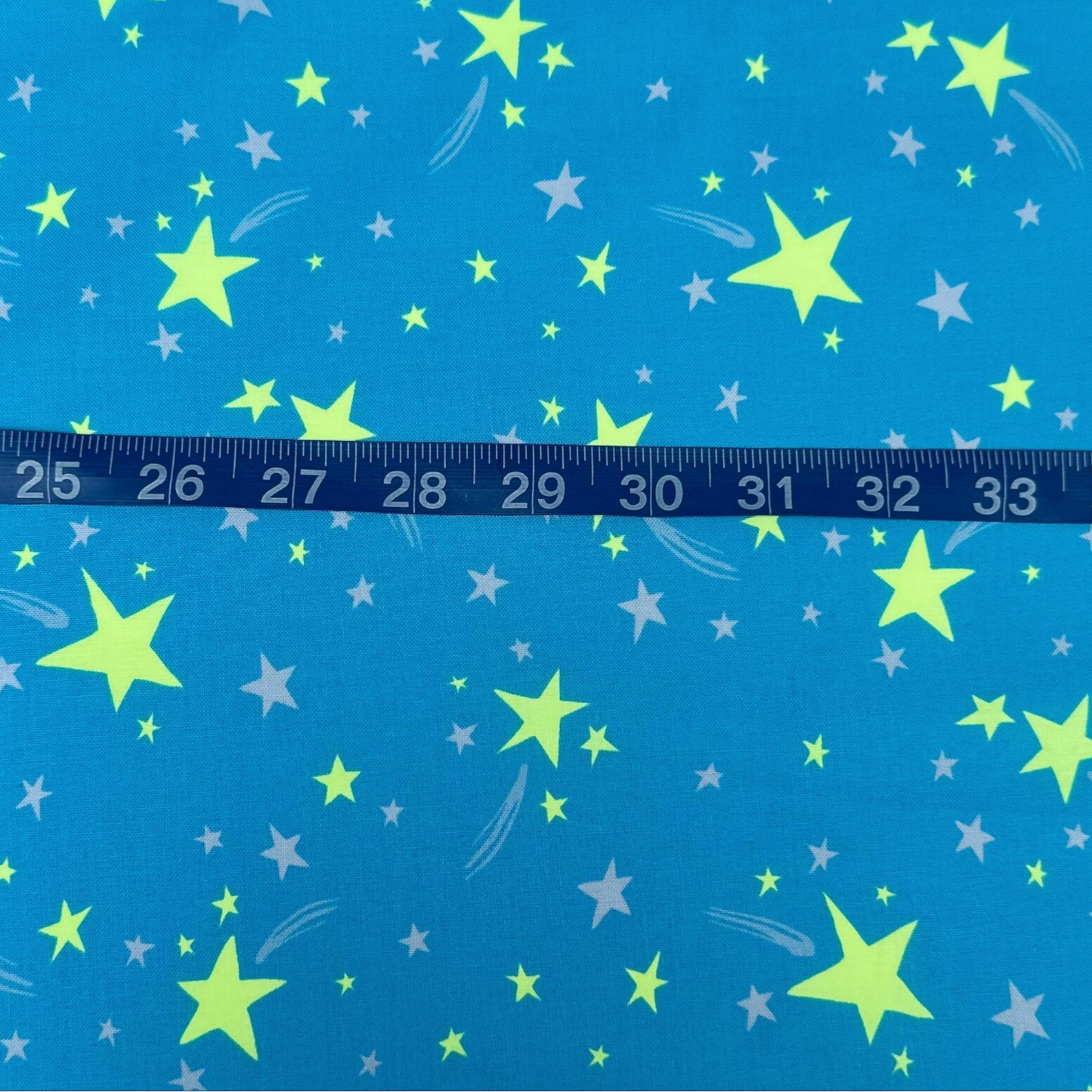 Pop Star Japanese Import Blue and Neon Yellow Fabric