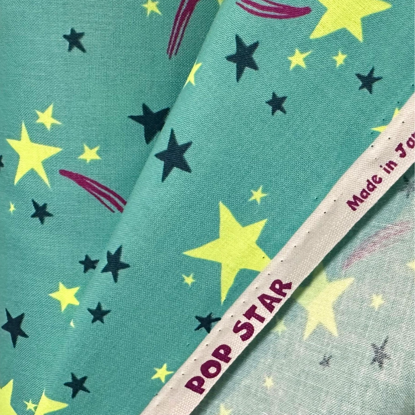 Pop Star Japanese Import Green and Neon Yellow Fabric
