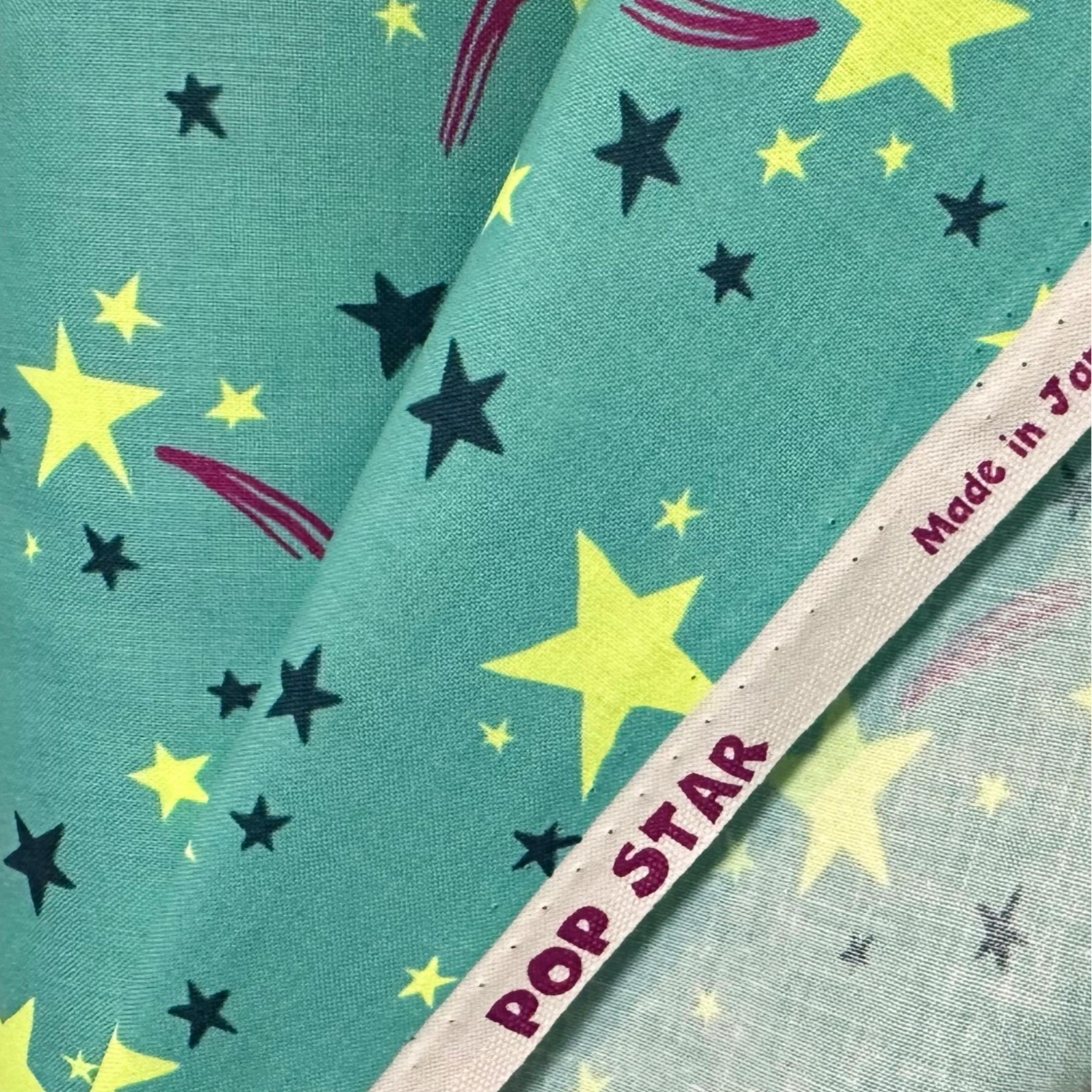 Pop Star Japanese Import Green and Neon Yellow Fabric