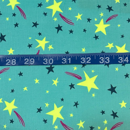 Pop Star Japanese Import Green and Neon Yellow Fabric