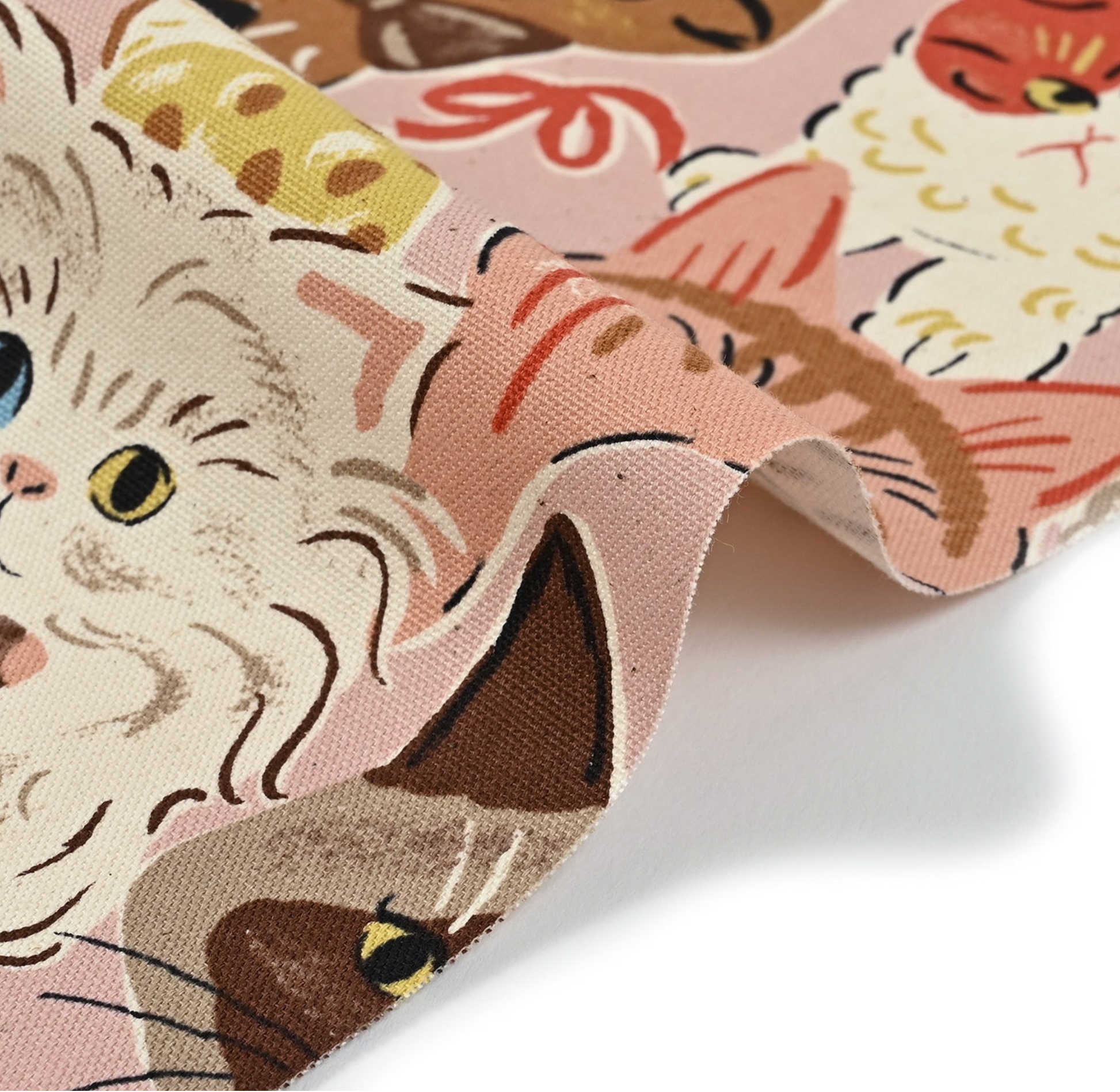 Powerful Animal Cats Retro Oxford YGA-76080-1 Mix