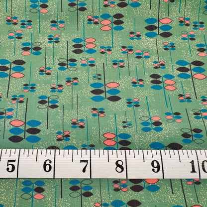 RB Studios Midwest Textiles Atomic Revival Leaves Green RIV-AR2035/9