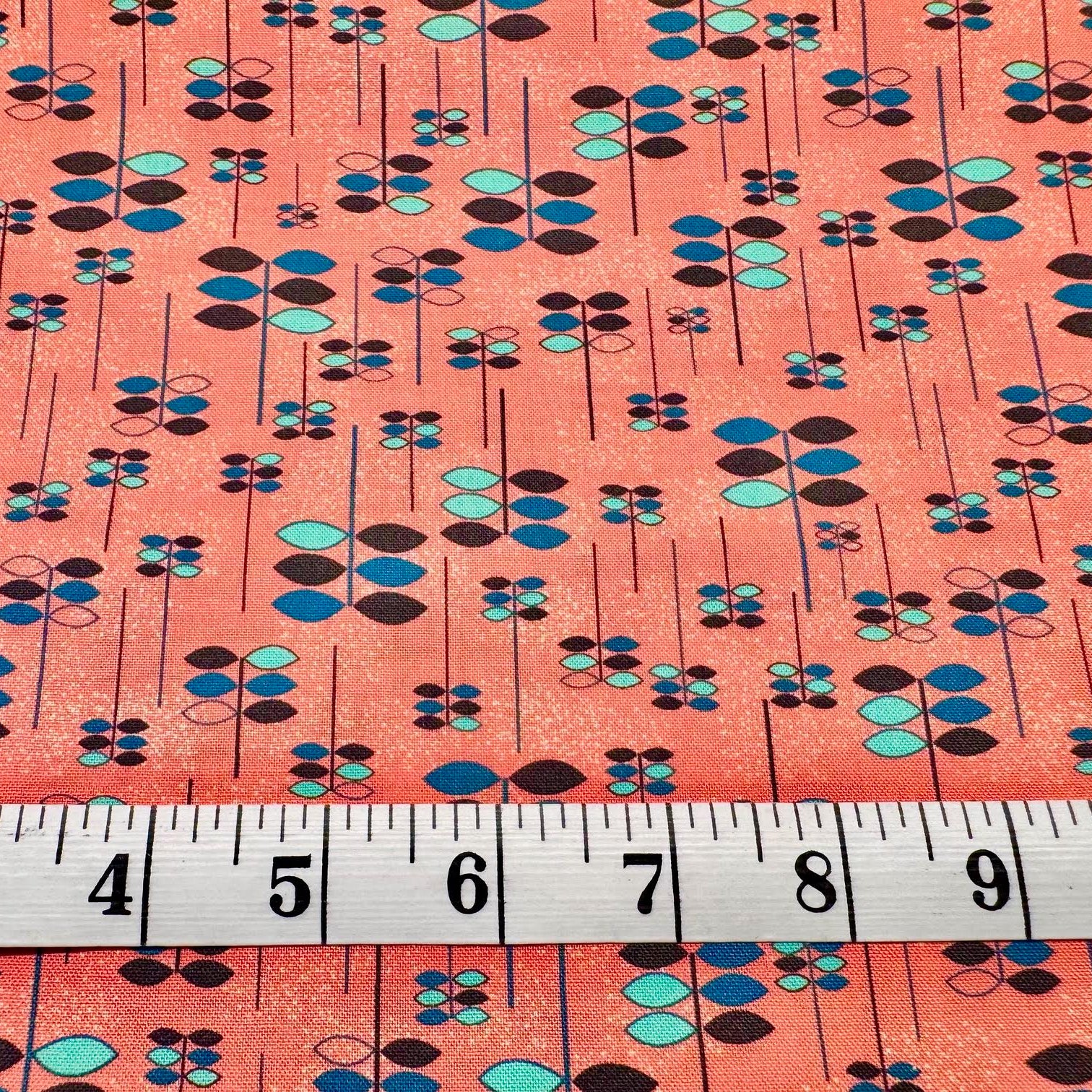 RB Studios Midwest Textiles Atomic Revival Leaves RIV-AR2035/14 Pink