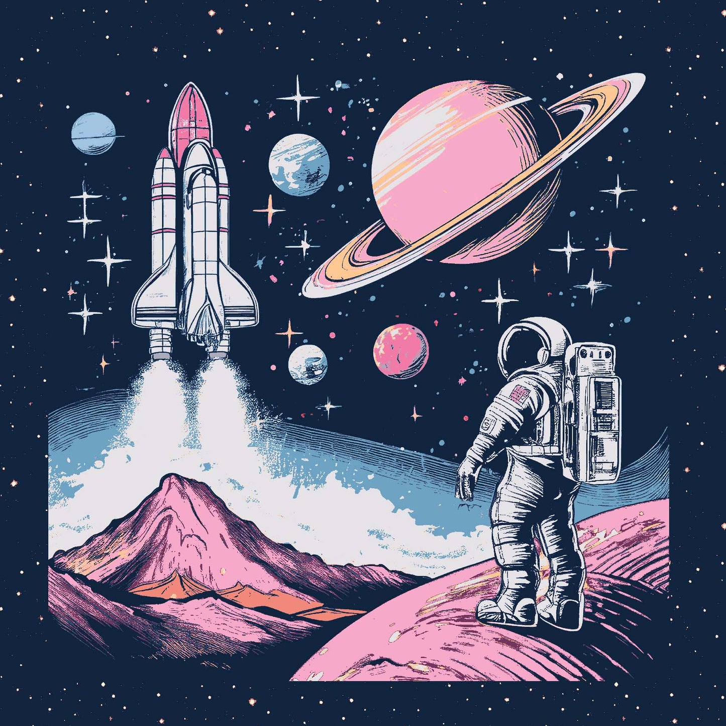 RJR Studio RJR Fabrics Beyond the Horizon Beyond Panel RJ6230-TP2 Taffy Pink