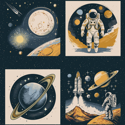 RJR Studio RJR Fabrics Beyond the Horizon Beyond Panel RJ6230-YO3 Yellow Ochre