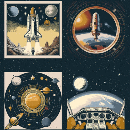 RJR Studio RJR Fabrics Beyond the Horizon Beyond Panel RJ6230-YO3 Yellow Ochre