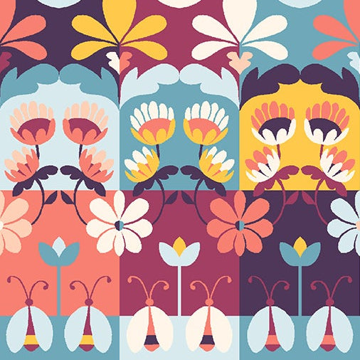 RJR Studio RJR Fabrics Swan Paraiso Wonder Tiles RJ4203MU3 Multi