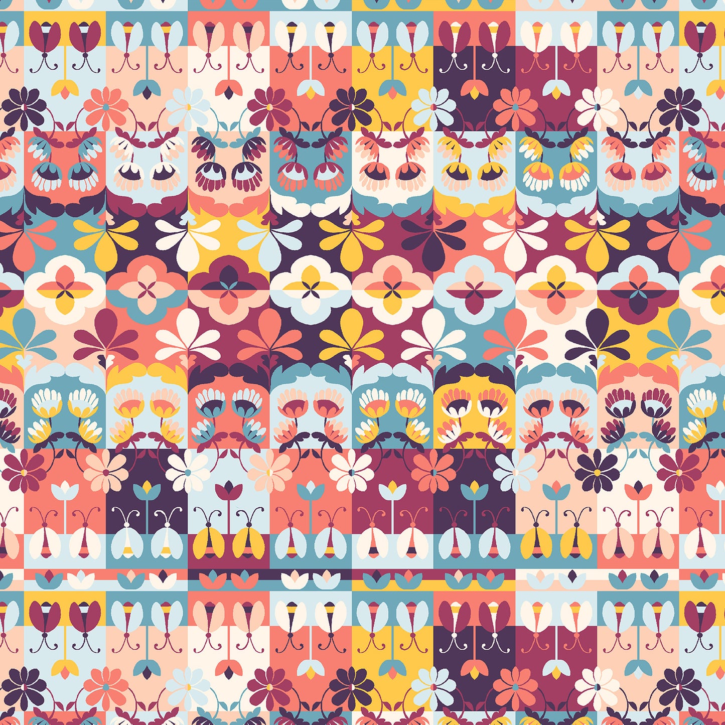 RJR Studio RJR Fabrics Swan Paraiso Wonder Tiles RJ4203MU3 Multi