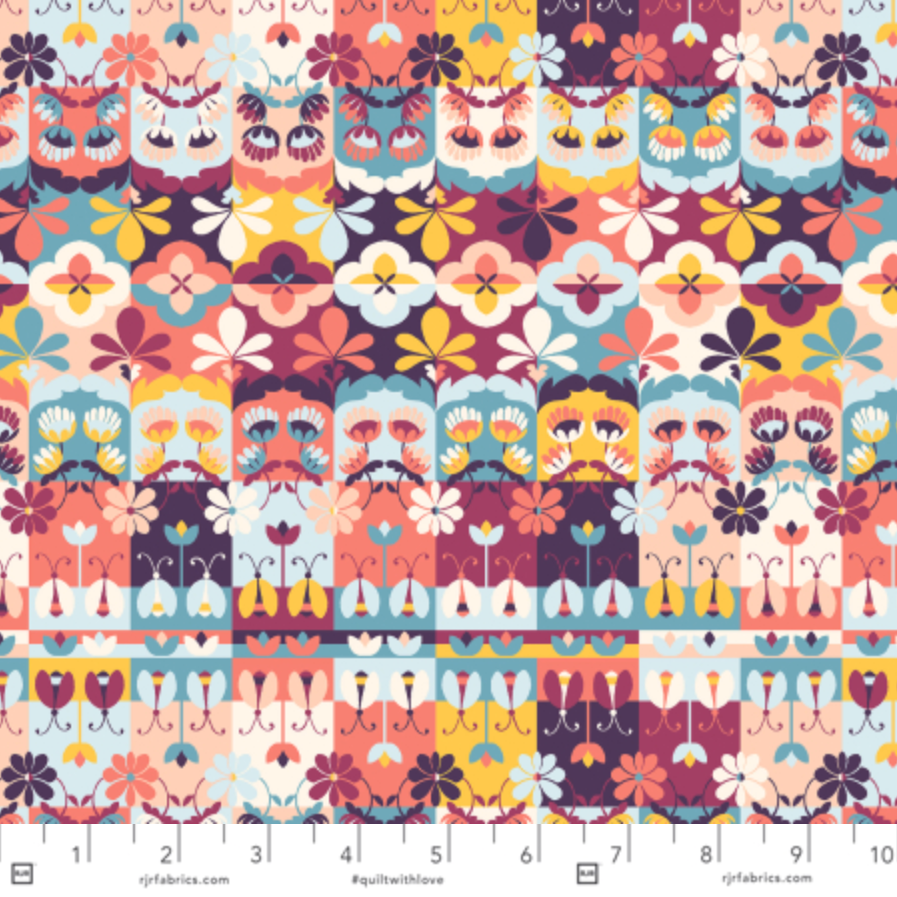 RJR Studio RJR Fabrics Swan Paraiso Wonder Tiles RJ4203MU3 Multi