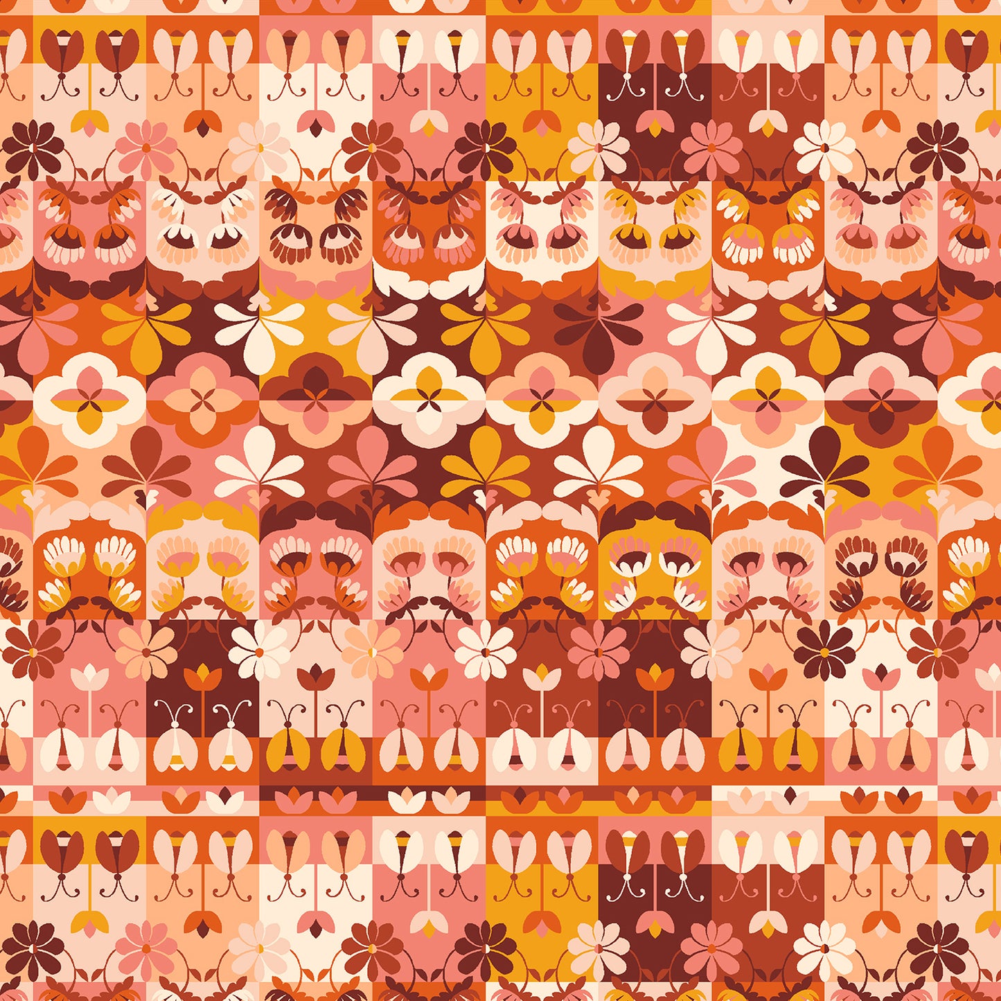 RJR Studio RJR Fabrics Swan Paraiso Wonder Tiles RJ4203RE2 Retro