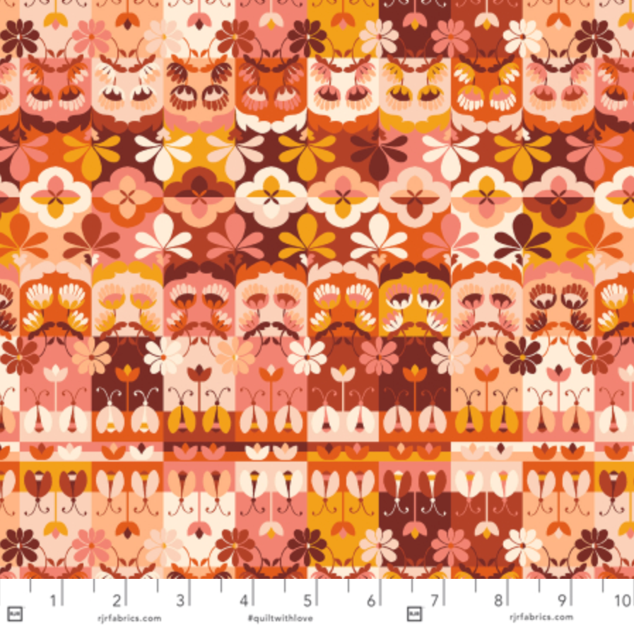 RJR Studio RJR Fabrics Swan Paraiso Wonder Tiles RJ4203RE2 Retro