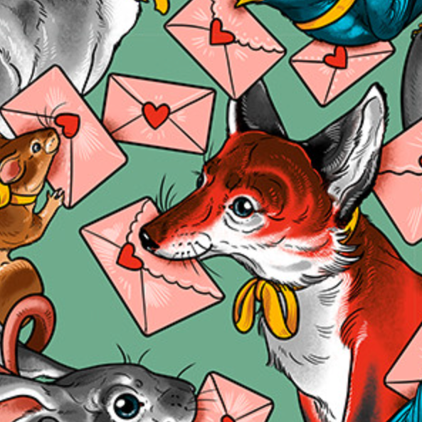 Rachel Hauer FreeSpirit Fabrics Love Letters Pen Pals PWRH132.MULTI