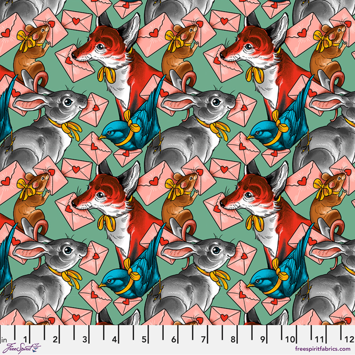 Rachel Hauer FreeSpirit Fabrics Love Letters Pen Pals PWRH132.MULTI