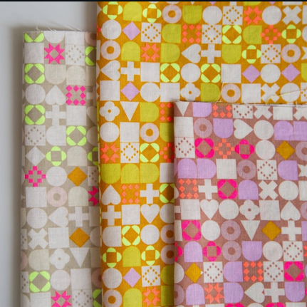 Rashida Coleman Hale Ruby Star Society Moda Fabrics Lofi Linens Blocked 