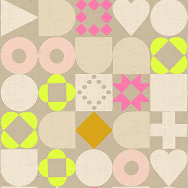 Rashida Coleman Hale Ruby Star Society Moda Fabrics Lofi Linens Blocked RS1134 13CL Khaki