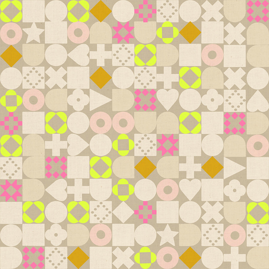 Rashida Coleman Hale Ruby Star Society Moda Fabrics Lofi Linens Blocked RS1134 13CL Khaki