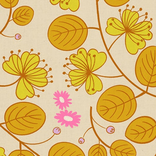 Rashida Coleman Hale Ruby Star Society Moda Fabrics Lofi Linens Caper Floral RS1133 11CL Parchment