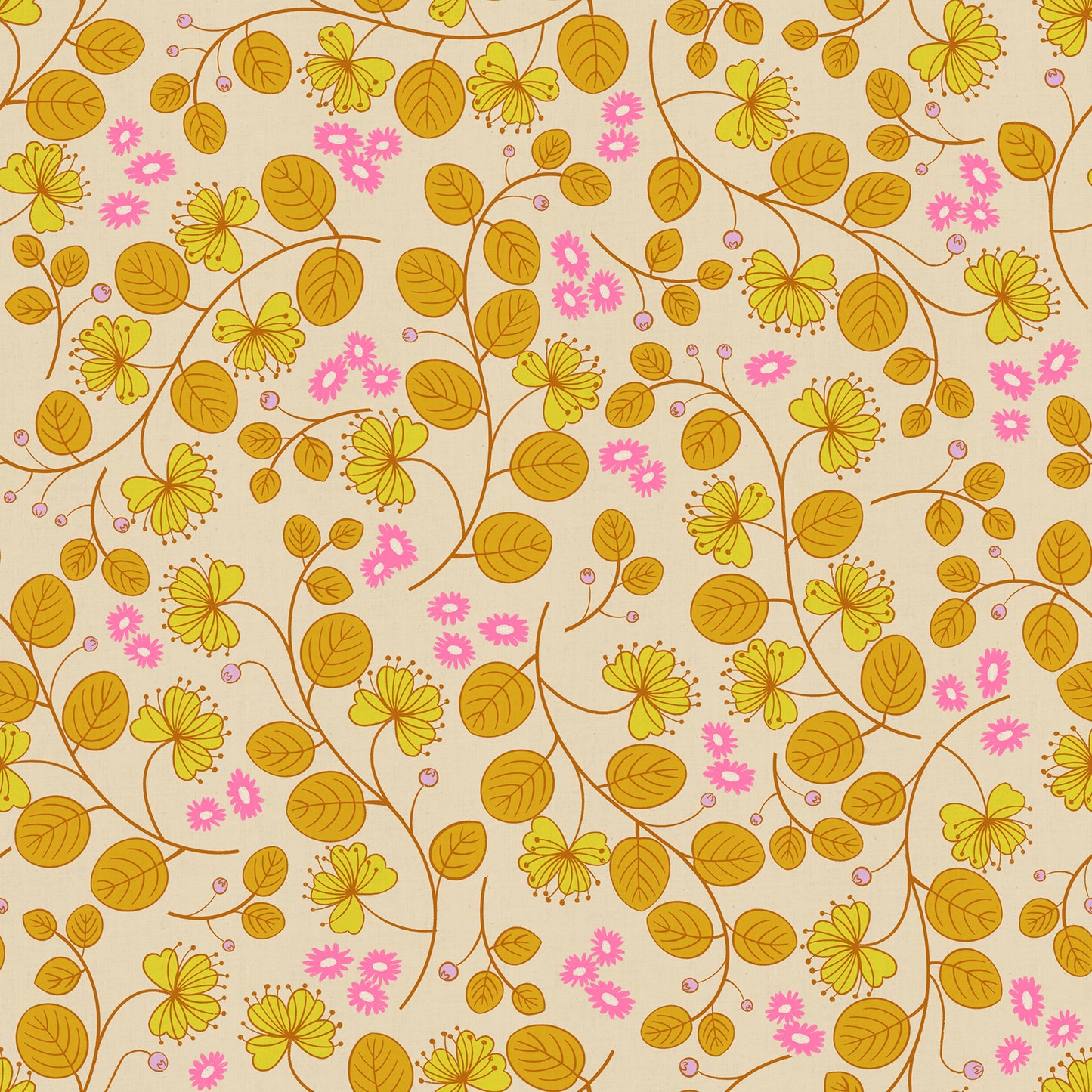 Rashida Coleman Hale Ruby Star Society Moda Fabrics Lofi Linens Caper Floral RS1133 11CL Parchment
