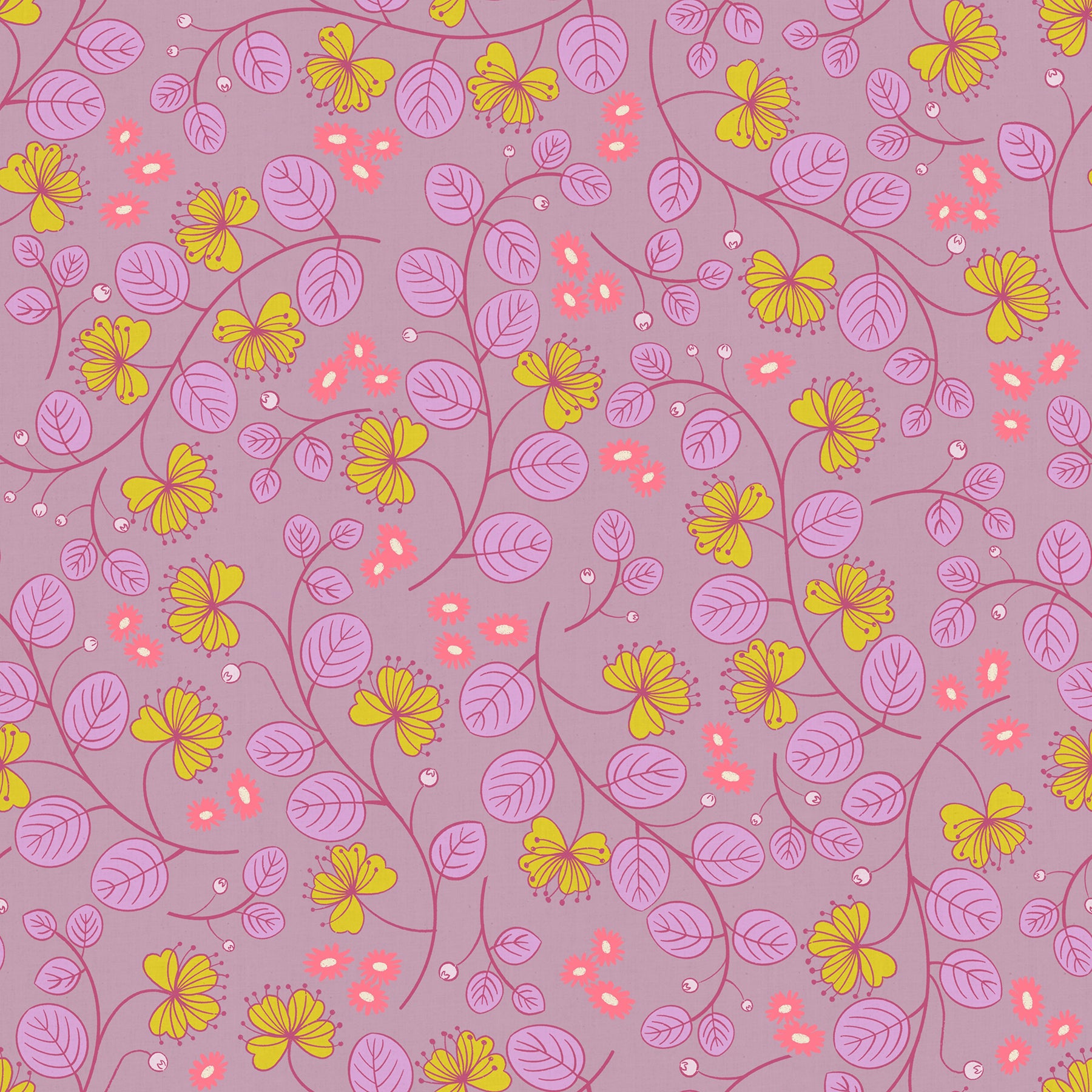 Rashida Coleman Hale Ruby Star Society Moda Fabrics Lofi Linens Caper Floral RS1133 21CL Lilac