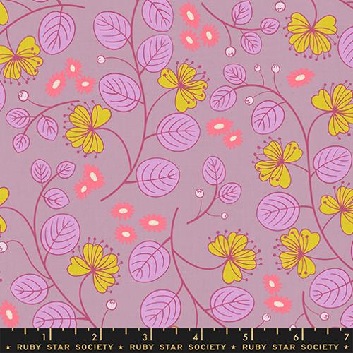 Rashida Coleman Hale Ruby Star Society Moda Fabrics Lofi Linens Caper Floral RS1133 21CL Lilac