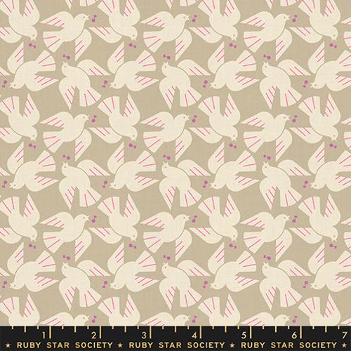 Rashida Coleman Hale Ruby Star Society Moda Fabrics Lofi Linens Flock Yeah RS1131 17CL Khaki