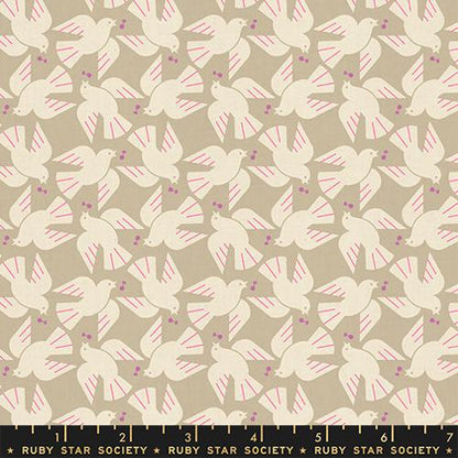 Rashida Coleman Hale Ruby Star Society Moda Fabrics Lofi Linens Flock Yeah RS1131 17CL Khaki