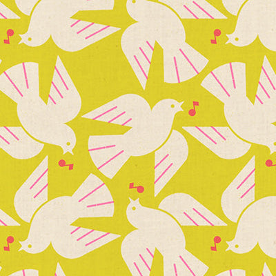 Rashida Coleman Hale Ruby Star Society Moda Fabrics Lofi Linens Flock Yeah RS1131 19CL Citron