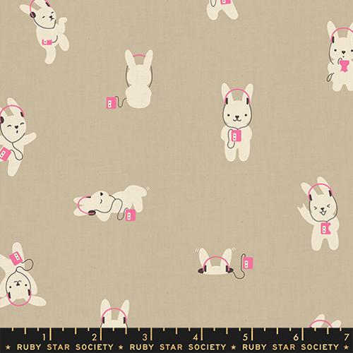 Rashida Coleman Hale Ruby Star Society Moda Fabrics Lofi Linens Rabbeats RS112915CL Khaki