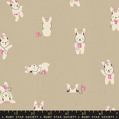 Rashida Coleman Hale Ruby Star Society Moda Fabrics Lofi Linens Rabbeats RS112915CL Khaki