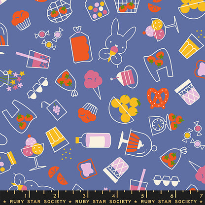 Rashida Coleman Hale Ruby Star Society Moda Fabrics Persimmon Bun E's Market RS1119 16 Twilight