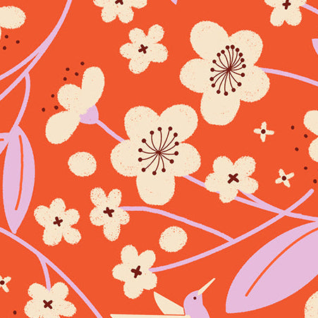Rashida Coleman Hale Ruby Star Society Moda Fabrics Persimon Persimmon Blossoms RS1121 12 Warm Red