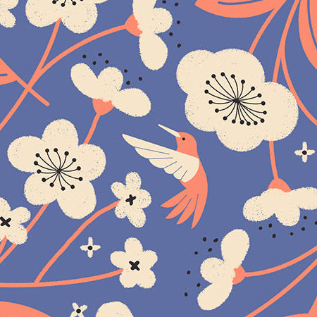 Rashida Coleman Hale Ruby Star Society Moda Fabrics Persimon Persimmon Blossoms RS1121 14 Twilight