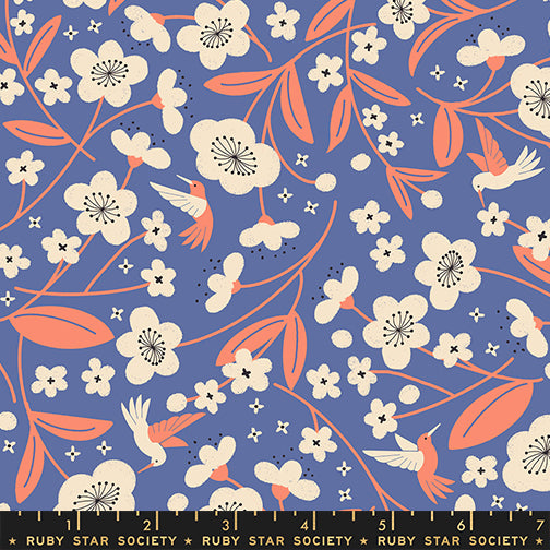 Rashida Coleman Hale Ruby Star Society Moda Fabrics Persimon Persimmon Blossoms RS1121 14 Twilight