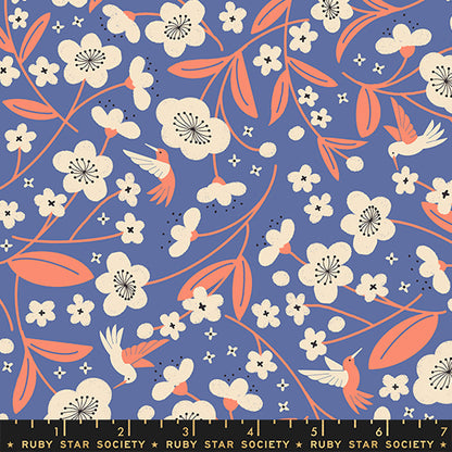 Rashida Coleman Hale Ruby Star Society Moda Fabrics Persimon Persimmon Blossoms RS1121 14 Twilight