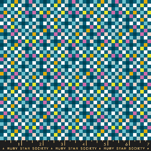 Rashida Coleman Hale Ruby Star Society Moda Fabrics Washi Plus Checkmate RS1102 14 Teal