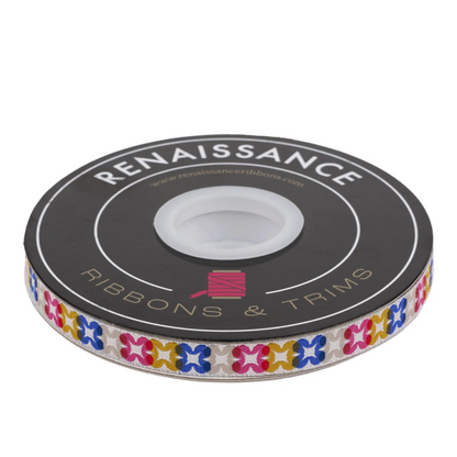 Rashida Coleman Hale Ruby Star Society Moda Renaissance Ribbons Flower Plaid 3/8 RCH-104/10mm Col 01_y