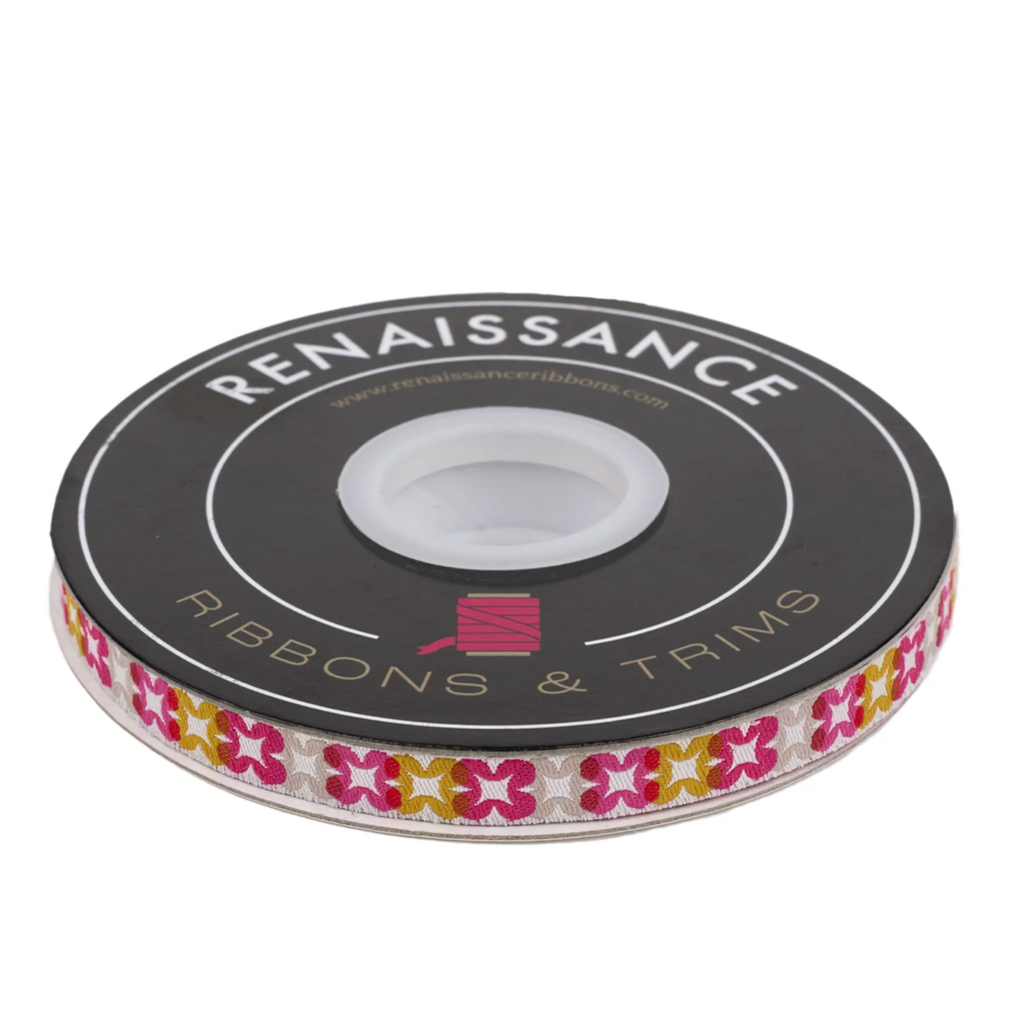 Rashida Coleman Hale Ruby Star Society Moda Renaissance Ribbons Flower Plaid 3/8 RCH-104/10mm Col 02_y