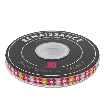 Rashida Coleman Hale Ruby Star Society Moda Renaissance Ribbons Flower Plaid 3/8 RCH-104/10mm Col 02_y